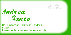 andrea hanto business card